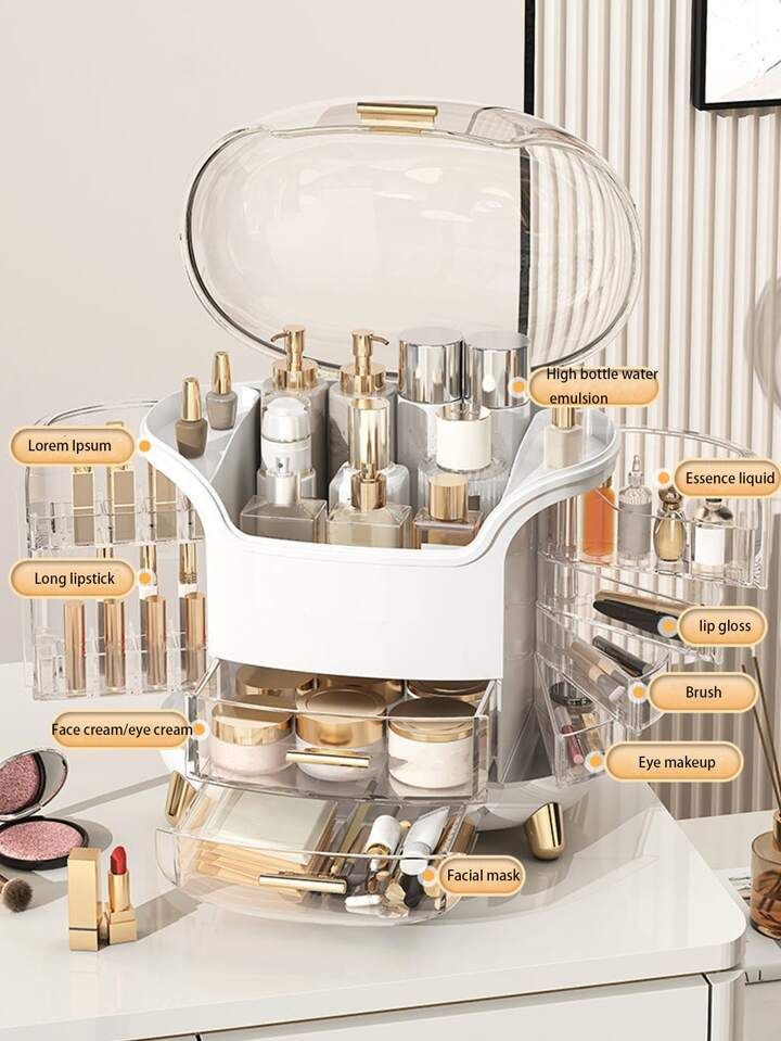 Elegant Multi-Layer Cosmetic Organizer