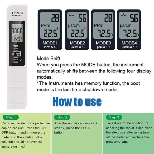 Tds Meter Digital Lcd Pen Tester | Water Quality Monitor