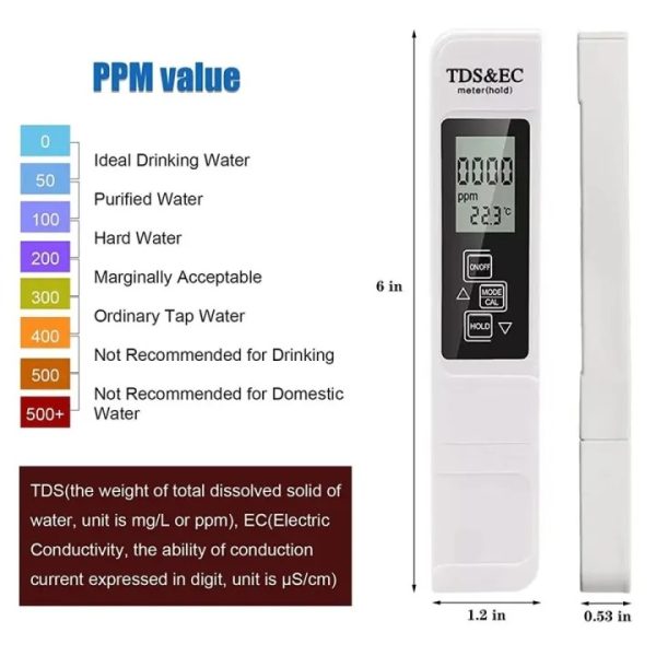 Tds Meter Digital Lcd Pen Tester | Water Quality Monitor